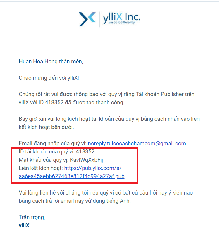 Kiểm tra email xác thực tài khoản