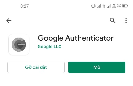 ài đặt ứng dụng google Authenticator