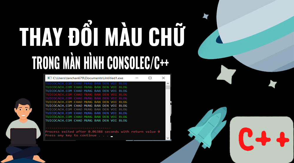 Viết Hàm Thay Đổi Màu Chữ Trong Màn Hình Console C/C++ - Textcolor()