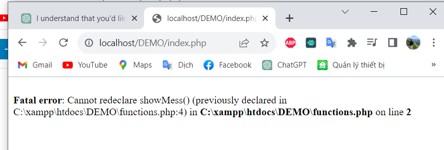 include, include_once, require, require_once trong PHP - Nhập file